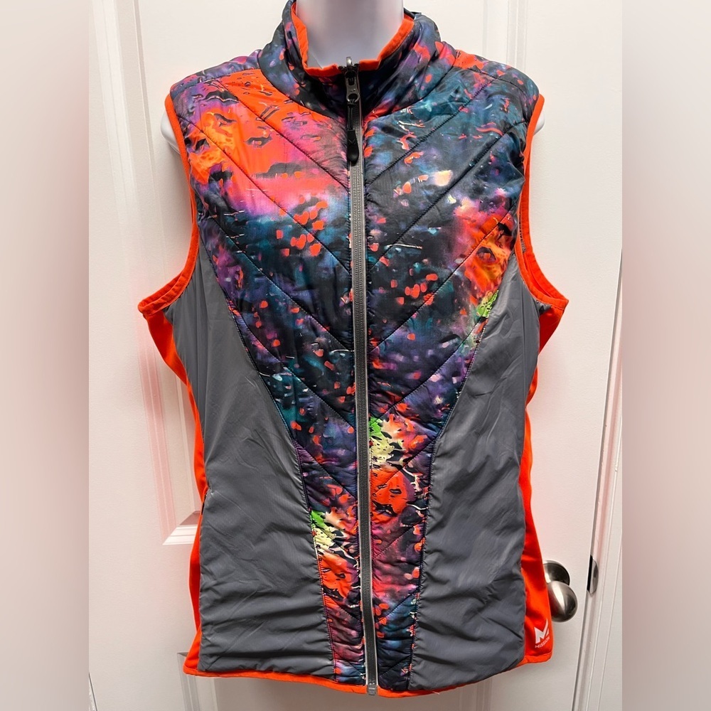 Mission Vapor Active Reversible women’s Vest Multi Colored/Orange Full zip L